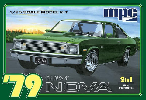 A MPC 1/25 1979 Chevy Nova priced at $49.99 available from Echelon Hobbies