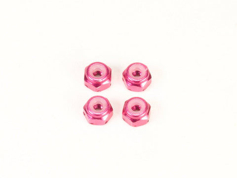 PN Racing Alm. 2mm Wheel Lock Nut - Pink