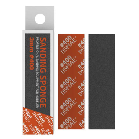 A DSPIAE 2mm Sanding Sponge #400 Grit priced at $4.99 available from Echelon Hobbies