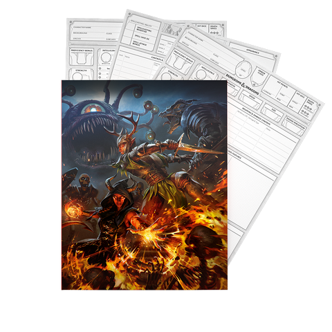 DND RPG CHARACTER SHEETS 50 PACK