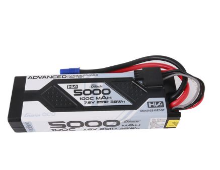 Gens Ace G-Tech Hard Case 5000mAh 2S 7.6V 100C LiPo EC3 Plug
