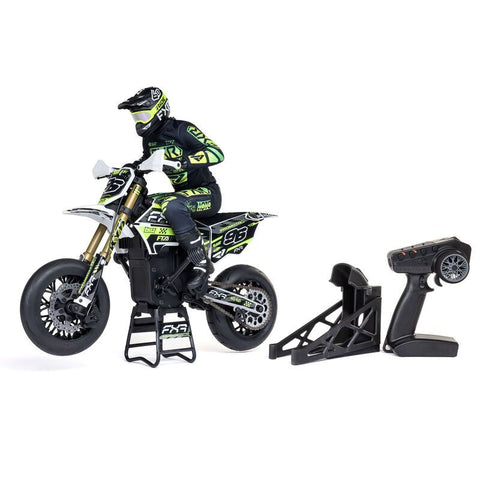 Losi 1/4 Promoto-SM Super Moto Motorcycle RTR - FXR White - with Battery and Charger