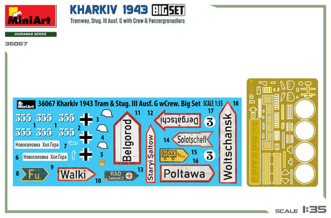 MiniArt 1/35 Kharkiv 1943: Tram & Stug. III Ausf. G with Crew. BIG SET