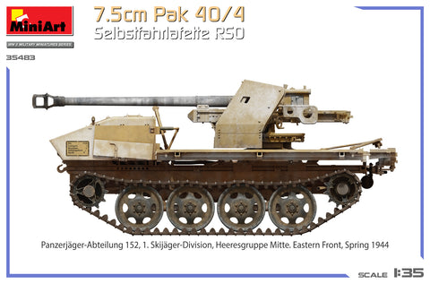MiniArt 1/35 7.5cm Pak 40/4. Selbstfahrlafette RSO