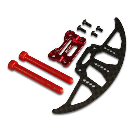 Nexx Racing Aluminum Interchangeable Mount Lexan GT Car Body Carbon Front Bumper (RED) - NX-206