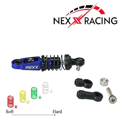 Nexx Racing Premium Dual Spring Center Oil Shock BLUE - NXUSA-300-60-BL