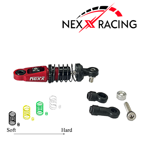 Nexx Racing Premium Dual Spring Center Oil Shock RED - NXUSA-300-60-R
