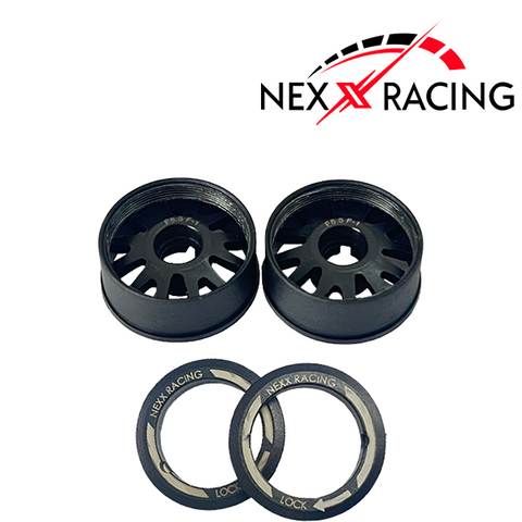 Nexx Racing “JUD” threaded carbon-fiber reinforced EVO Flanged Front Wheels F8.5 +2 offset - NXUSA-EVO-F