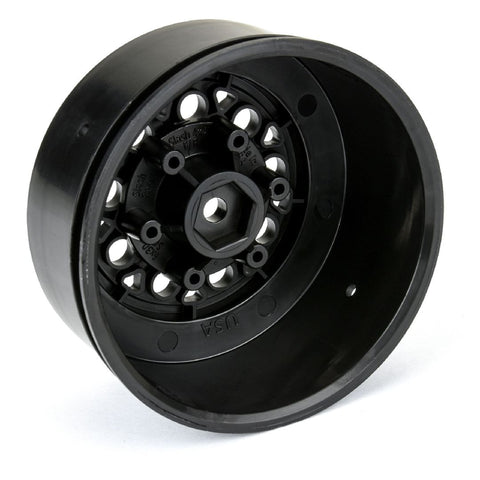 Pro-Line Showtime 2.2"/3.0" Black Removable Hex Dirt Oval Wheels