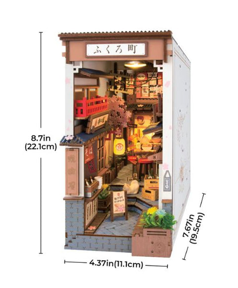Rolife Sakura Wine Alley Book Nook Shelf Insert