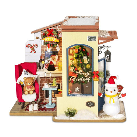 Rolife Christmas Snow House Miniature Doll House