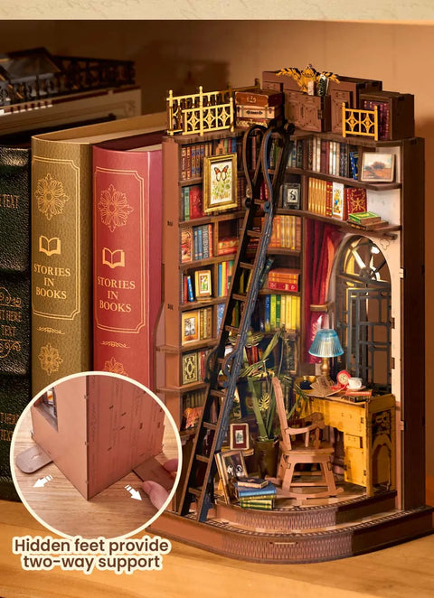 Rolife Book Nook Silent Corner Study 3D Wooden Puzzle