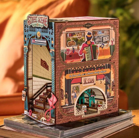 Rolife Street Scene Book Nook Shelf Insert