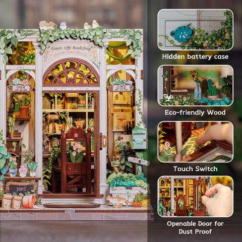 CuteBee DIY Miniature House - Green Life Bookshop