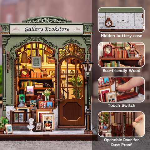 CuteBee DIY Miniature House - Gallery Bookstore