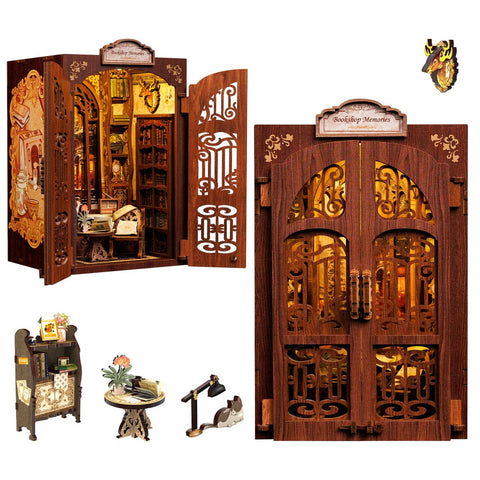CuteBee DIY Book Nook Kit - Bookshop Memories