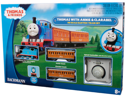 A THOMAS WITH ANNIE AND CLARABEL (HO SCALE) Train Set priced at $219.99 available from Echelon Hobbies