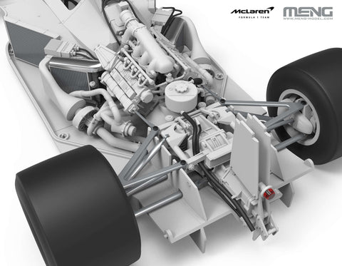 A Meng 1/12 McLaren MP4/4 1988 priced at $299.99 available from Echelon Hobbies