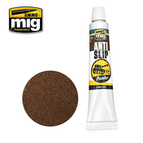 A Ammo Mig Anti-Slip Paste – Brown Color (for 1/35) priced at $8.99 available from Echelon Hobbies