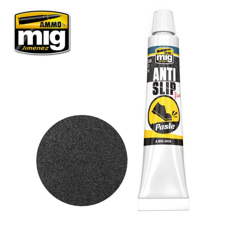 A Ammo Mig Anti-Slip Paste – Black Color (for 1/72 & 1/48) priced at $8.99 available from Echelon Hobbies