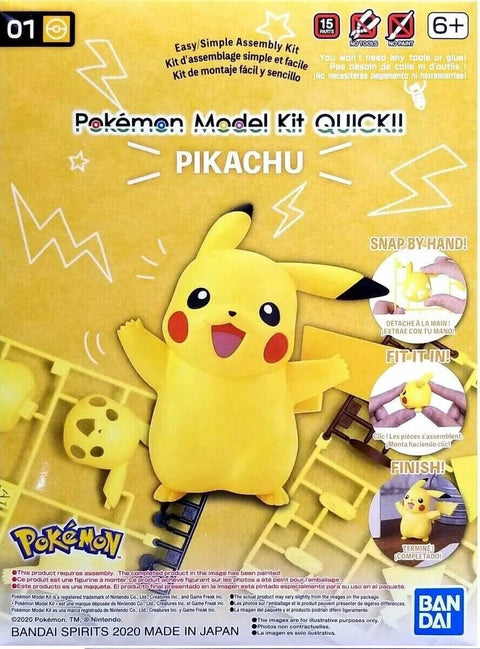 A Bandai Spirits Pokemon Model Quick Kit - #01 Pikachu priced at $14.99 available from Echelon Hobbies