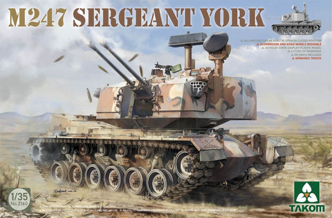 A Takom 1/35 M247 SERGEANT YORK SPAAG Tank priced at $76.49 available from Echelon Hobbies