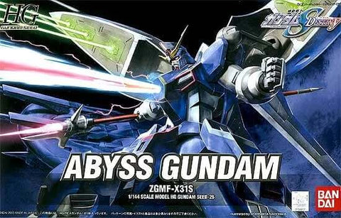 A Bandai HG SEED 1/144 #26 Abyss Gundam "Gundam SEED Destiny" priced at $26.99 available from Echelon Hobbies