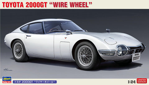 A Hasegawa 1/24 Toyota 2000GT "Wire Wheel" priced at $42.75 available from Echelon Hobbies