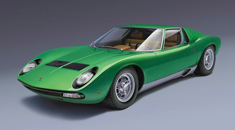 A Hasegawa 1/24 Lamborghini Miura P400 SV "CHASSIS No.4846 Full Restoration" priced at $38.99 available from Echelon Hobbies