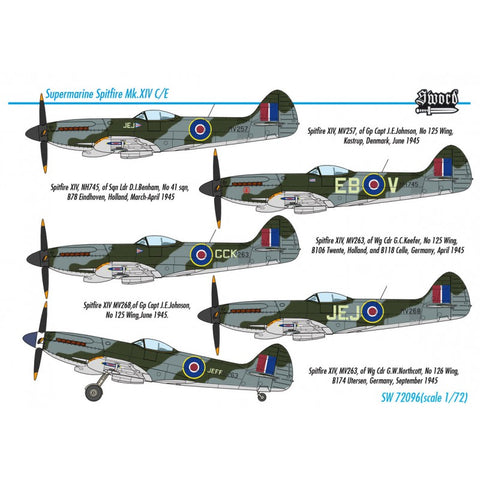 A Sword Models 1/72 Spitfire Mk.XIV C/E Bubble top priced at $35.99 available from Echelon Hobbies