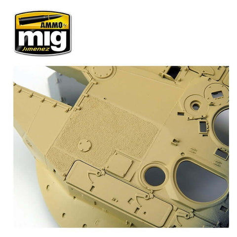 A Ammo Mig Anti-Slip Paste – Sand Color (for 1/35) priced at $8.99 available from Echelon Hobbies