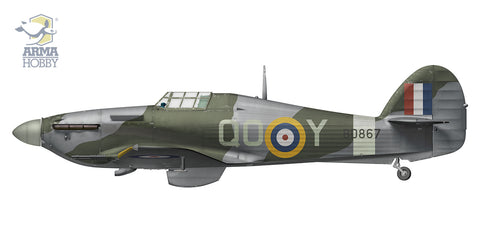 A Arma Hobby 1/48 Hurricane Mk IIc "Jubilee" priced at $82.50 available from Echelon Hobbies