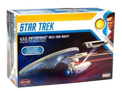 A Polar Lights Star Trek U.S.S. Enterprise Refit Wrath Of Khan priced at $42.49 available from Echelon Hobbies