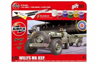 A Airfix 1:72 Willys Mb Jeep Gift Set priced at $22.99 available from Echelon Hobbies