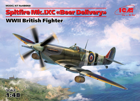 A ICM 1/48 Spitfire Mk.IXC 'Beer Delivery', WWII British Fighter priced at $29.99 available from Echelon Hobbies