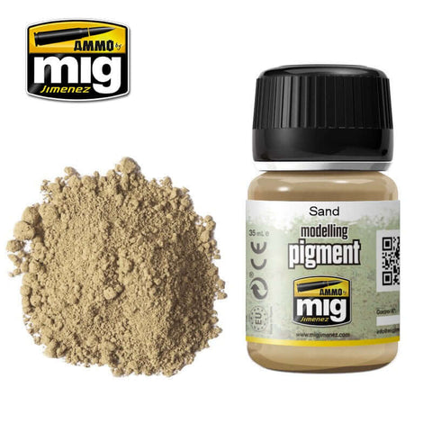 A Ammo Mig Sand Pigment priced at $8.99 available from Echelon Hobbies