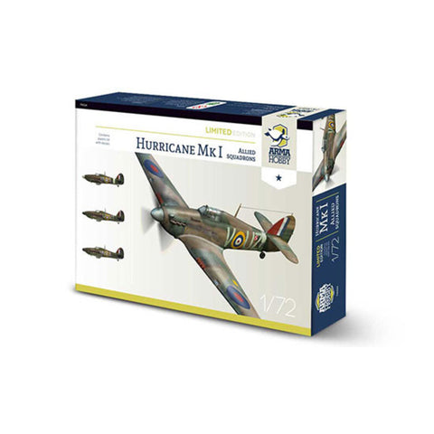 A Arma Hobby 1/72 Hurricane Mk I Allied Squadrons Limited Edition priced at $33.99 available from Echelon Hobbies