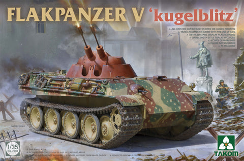 A Takom 1/35 Plakpanzer V 'Kugelblitz' priced at $68.75 available from Echelon Hobbies