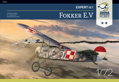 A Arma Hobby 1/72 Fokker E.V Expert Set priced at $29.99 available from Echelon Hobbies