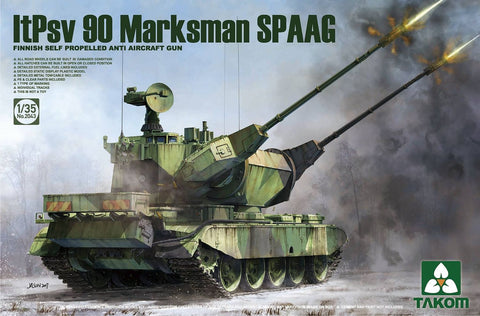 A Takom 1/35 Finnish Self Propelled Anti Aircraft Gun ltPsv 90 Marksman SPAAG priced at $76.49 available from Echelon Hobbies