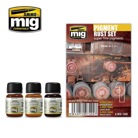 A Ammo Mig Rust Pigment Set priced at $24.99 available from Echelon Hobbies