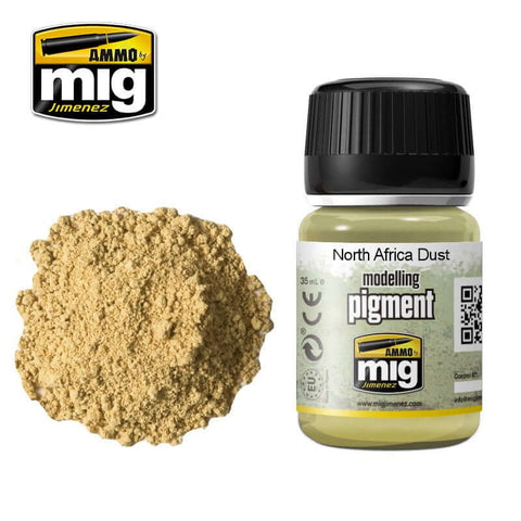 A Ammo Mig North Africa Dust Pigment priced at $8.99 available from Echelon Hobbies