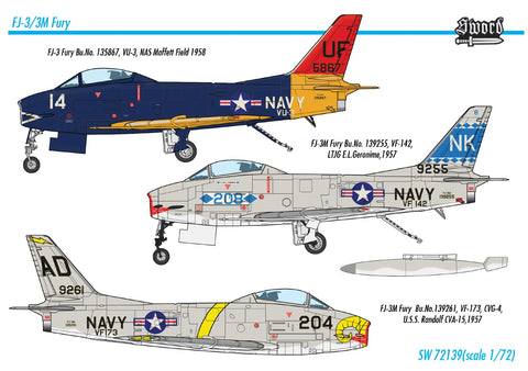 A Sword Models 1/72 FJ-3/3M Fury, Aircraft priced at $39.99 available from Echelon Hobbies