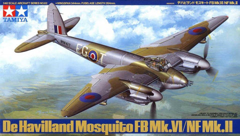 A Tamiya 1/48 De Havilland Mosquito Fb Mk.Vi/Nf Mk.Ii priced at $44.99 available from Echelon Hobbies