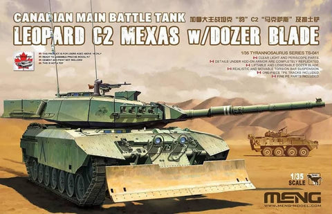 A Meng 1/35 Canadian Main Battle Tank Leopard C2 MEXAS w/Dozer Blade priced at $88.99 available from Echelon Hobbies