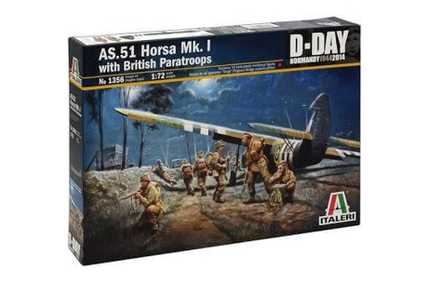 A Italeri 1/72 As.51 Horsa Mk.I/Ii & British Glider and Paratroopers priced at $47.25 available from Echelon Hobbies