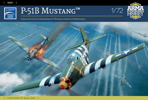 A Arma Hobby 1/72 P-51B Mustang priced at $46.99 available from Echelon Hobbies