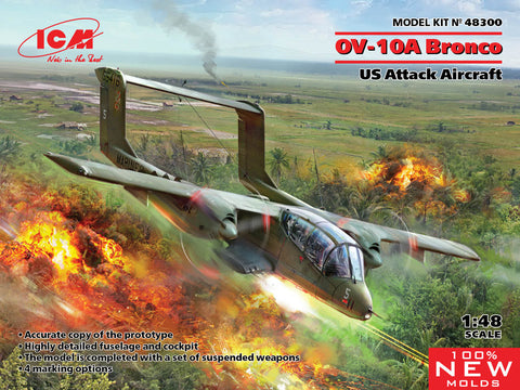 A ICM 1/48 OV-10A Bronco, US Attack Aircraft priced at $79.95 available from Echelon Hobbies