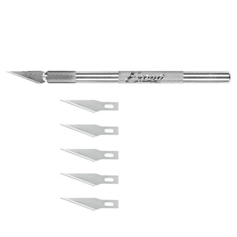 A Excel #1 Light Duty Knife With 5 extra blades priced at $10.75 available from Echelon Hobbies