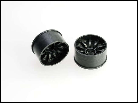 A PN Racing Mini-Z 2WD Machine Cut 10 Spoke Rear Wheel R1 Black priced at $8.99 available from Echelon Hobbies